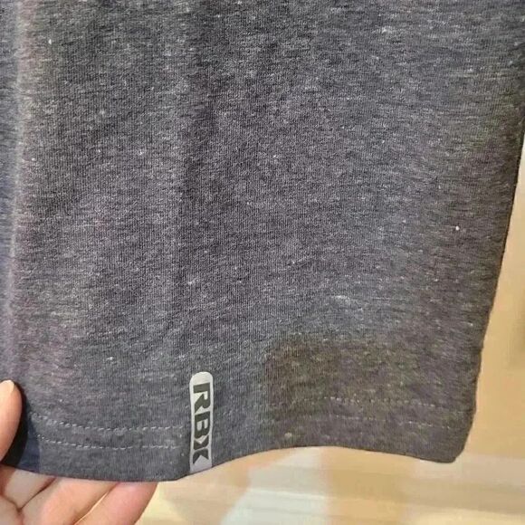 𝅺RBX Men's Charcoal Heather Gray Long Sleeve T-Shirt, NEW NWT - Picture 4 of 9
